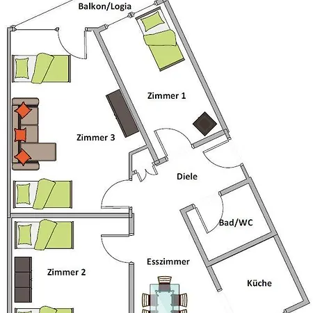 3,5 Zentrale Lage דיסבורג